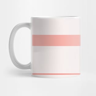 A super combination of Isabelline, Pale Pink, Melon (Crayola) and Vivid Tangerine stripes. Mug